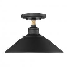  3318-SF NB - Journey Semi-Flush in Natural Black with Natural Black Shade